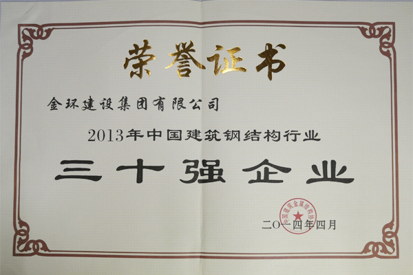 2013年度三十強(qiáng)企業(yè)